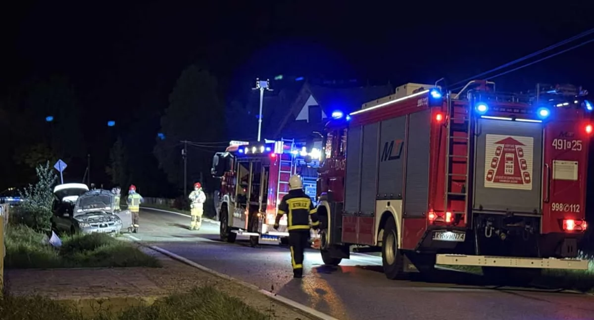 Wypadek w Bańskiej Wyżnej - jedna osoba zabrana do szpitala