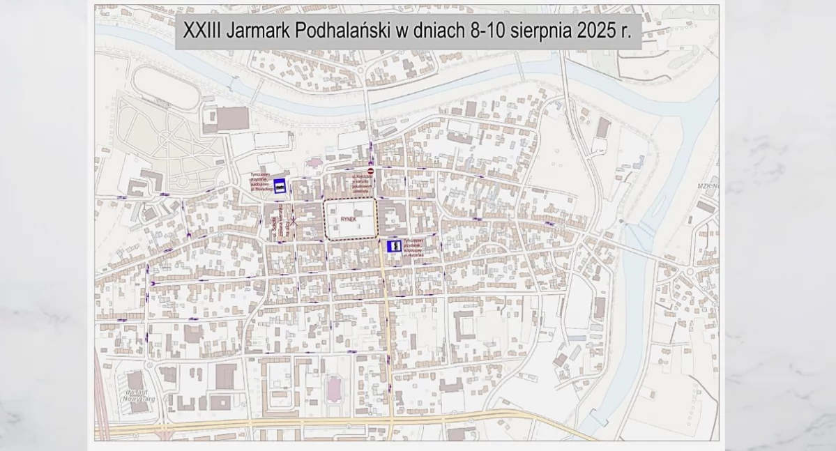 Zmiana organizacji ruchu w Nowym Targu podczas XXIII Jarmarku Podhalańskiego 