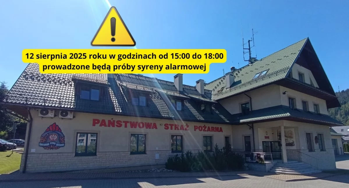 Nowa syrena alarmowa na dachu KP PSP Zakopane zwiększy bezpieczeństwo mieszkańców