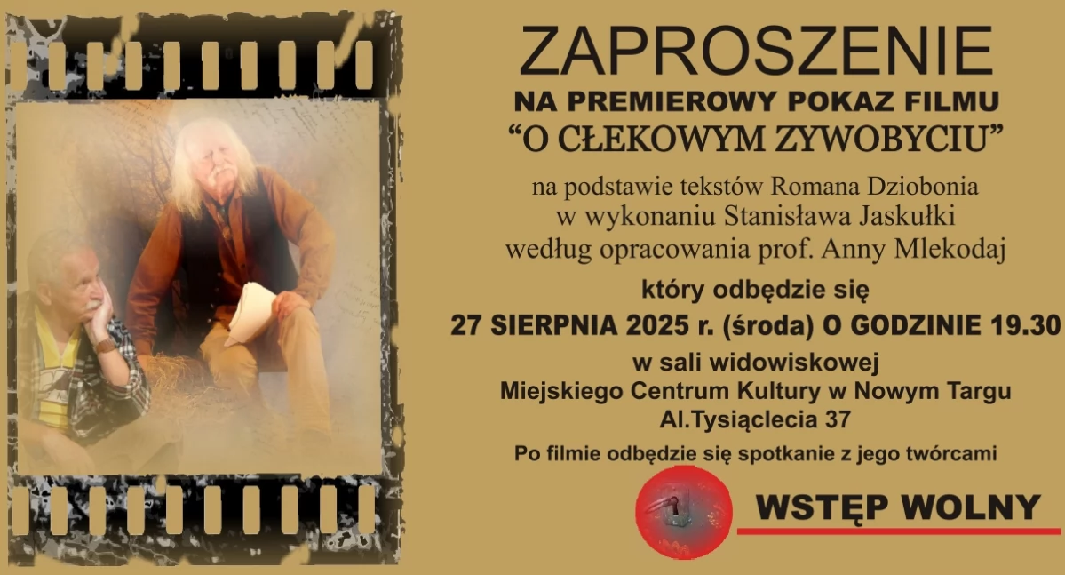 Premiera filmu „O cłekowym zywobyciu” w Nowym Targu