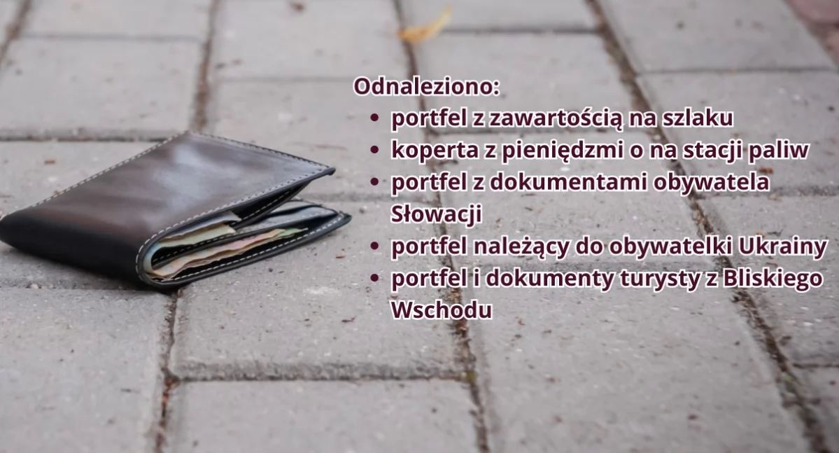 Portfele, dokumenty i koperta z pieniędzmi trafiły do zakopiańskiej komendy