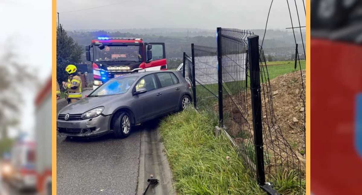 Samochód wypadł z drogi w Białym Dunajcu