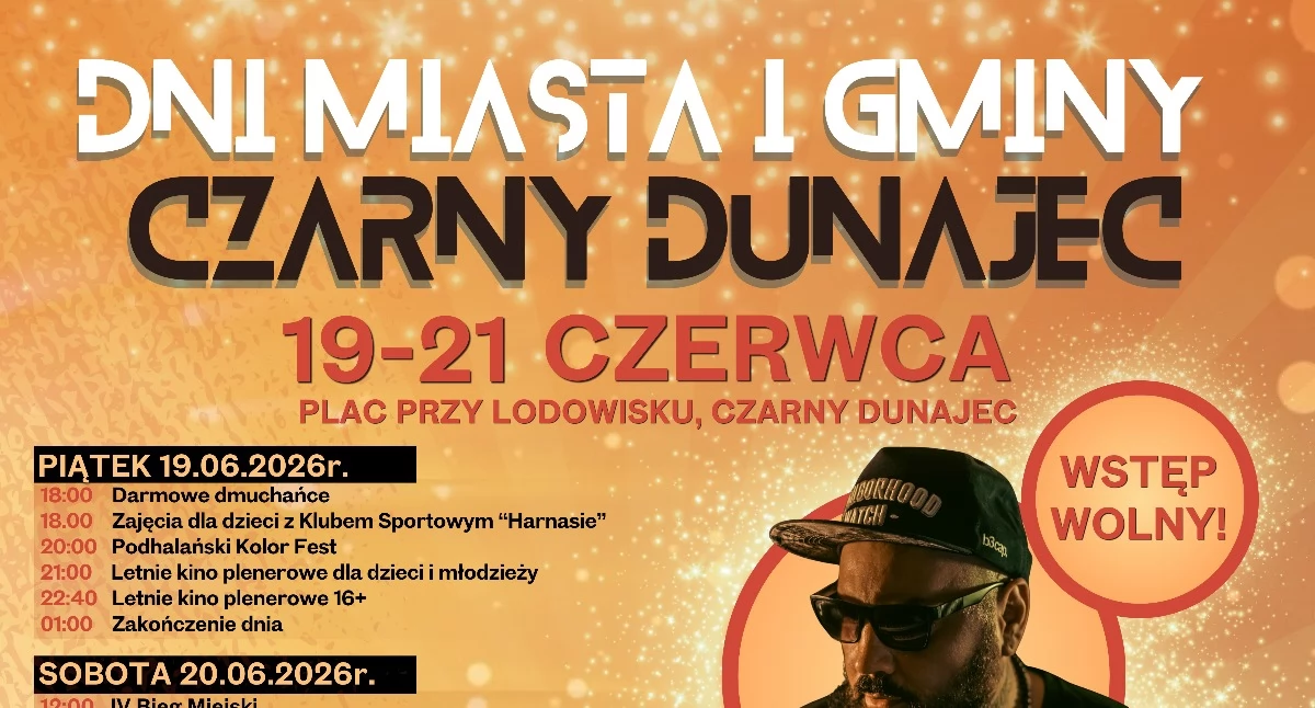 Trzy dni muzyki, sportu i folkloru - przed nami Dni Miasta i Gminy Czarny Dunajec