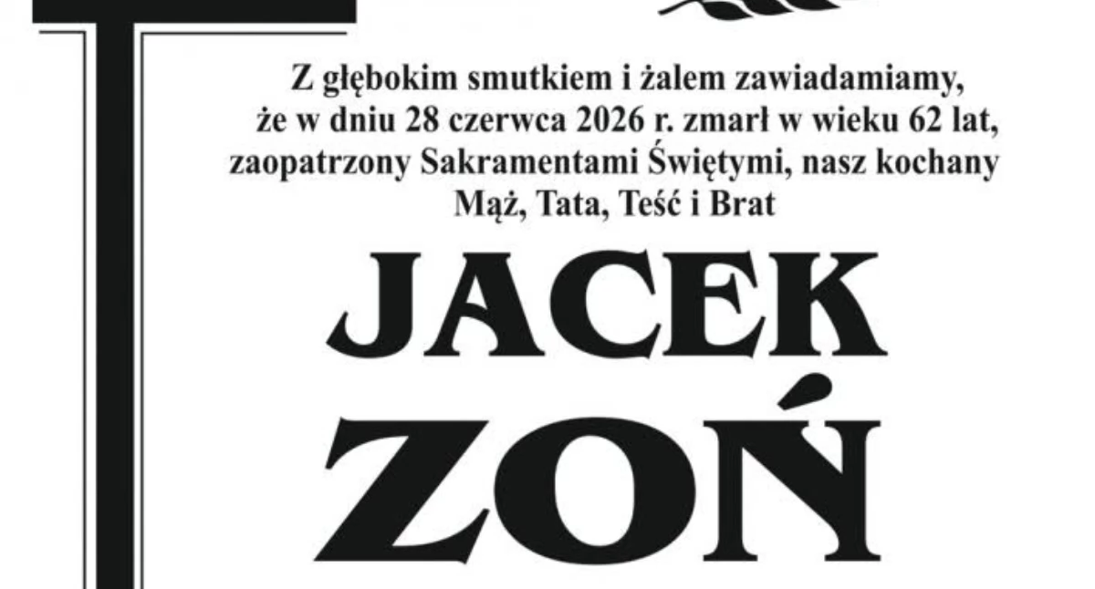 Zmarł Jacek Zoń - wieloletni dyrektor Szkoły Podstawowej w Dębnie