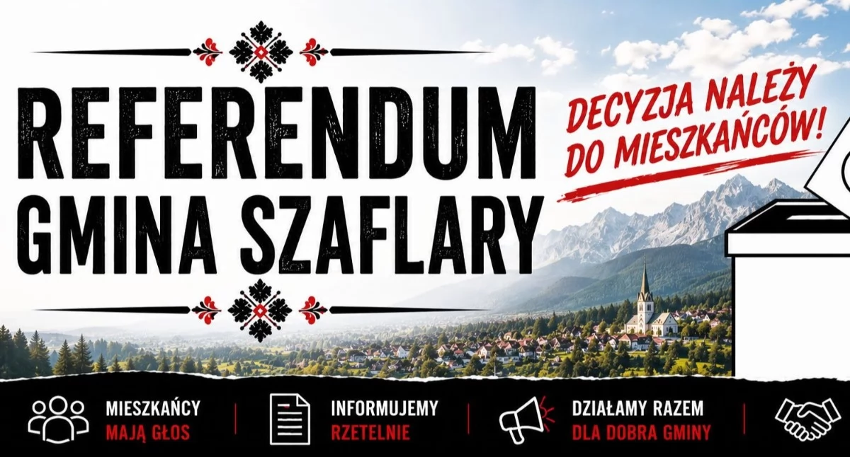 Mieszkańcy gminy Szaflary mogą zdecydować o losie wójta Rafała Szkaradzińskiego - komitet referendalny zainicjował procedurę referendum 