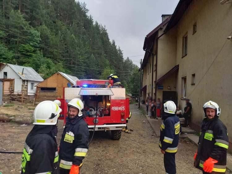 Pożar instalacji elektrycznej na osiedlu romskim