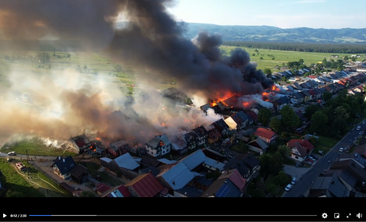 Tragedia w Nowej Białej z lotu ptaka
