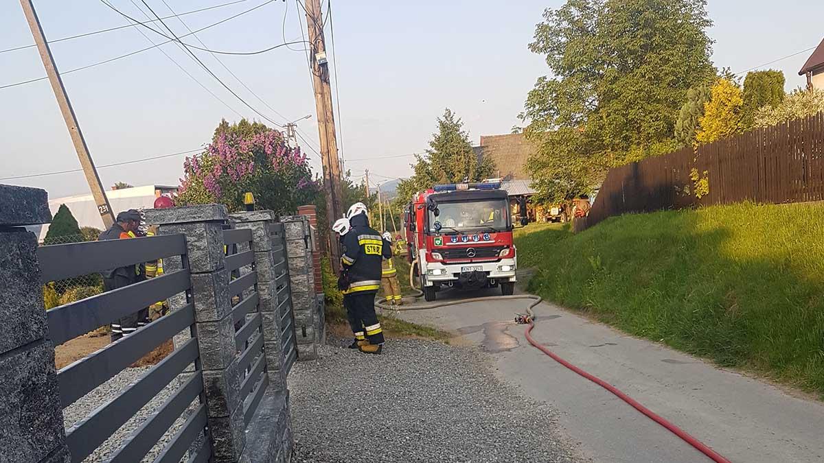 Rozszczelniona rura z gazem w Rabie Wyżnej