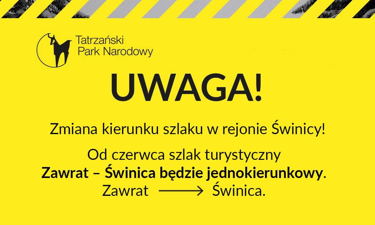 Zmiana dla turystów. Będzie jeden kierunek na szlaku turystycznym między Zawratem – Świnicą