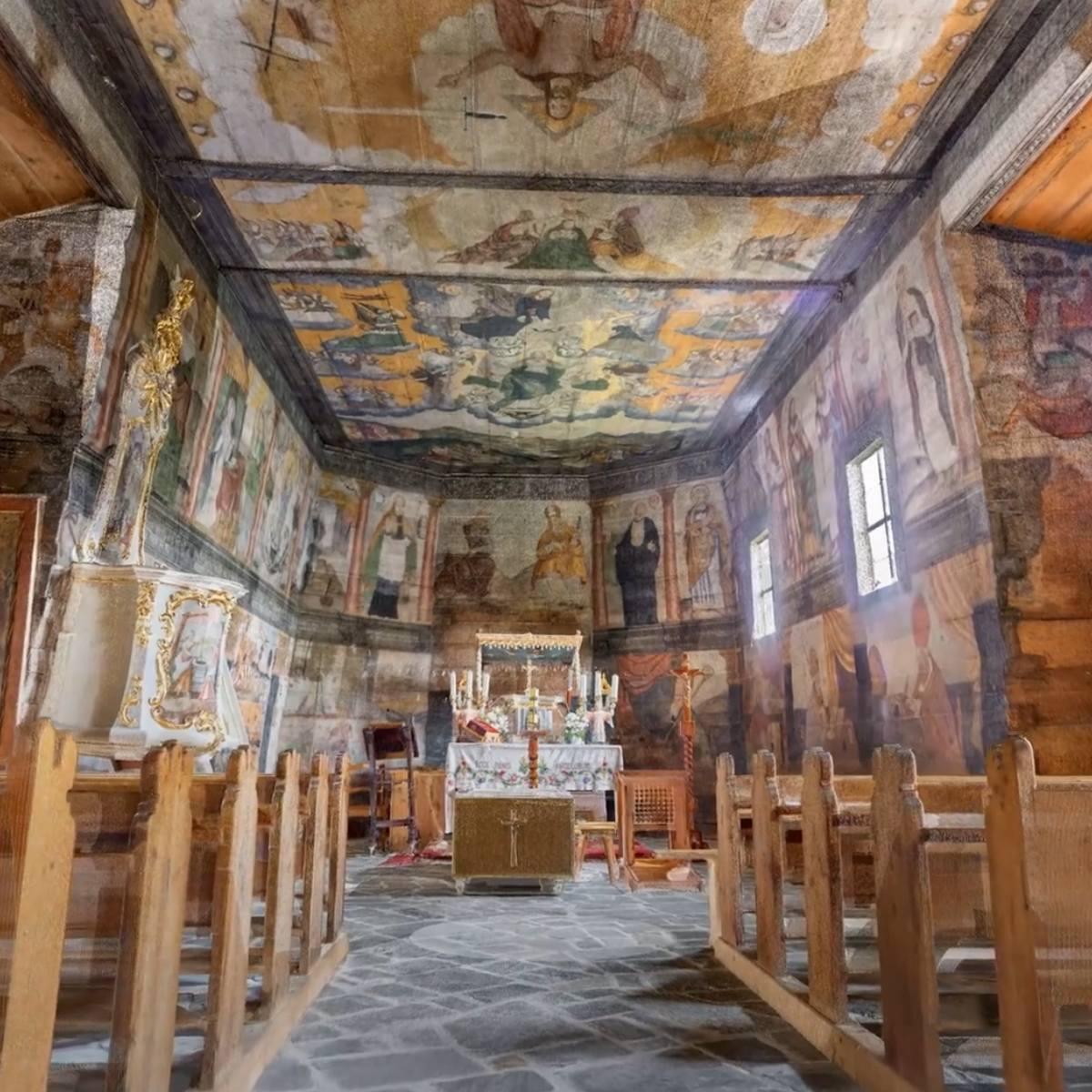 Kościół pw. św. Elżbiety Węgierskiej w Trybszu - Obiekty Szlaku Architektury Drewnianej w Małopolsce w 3D