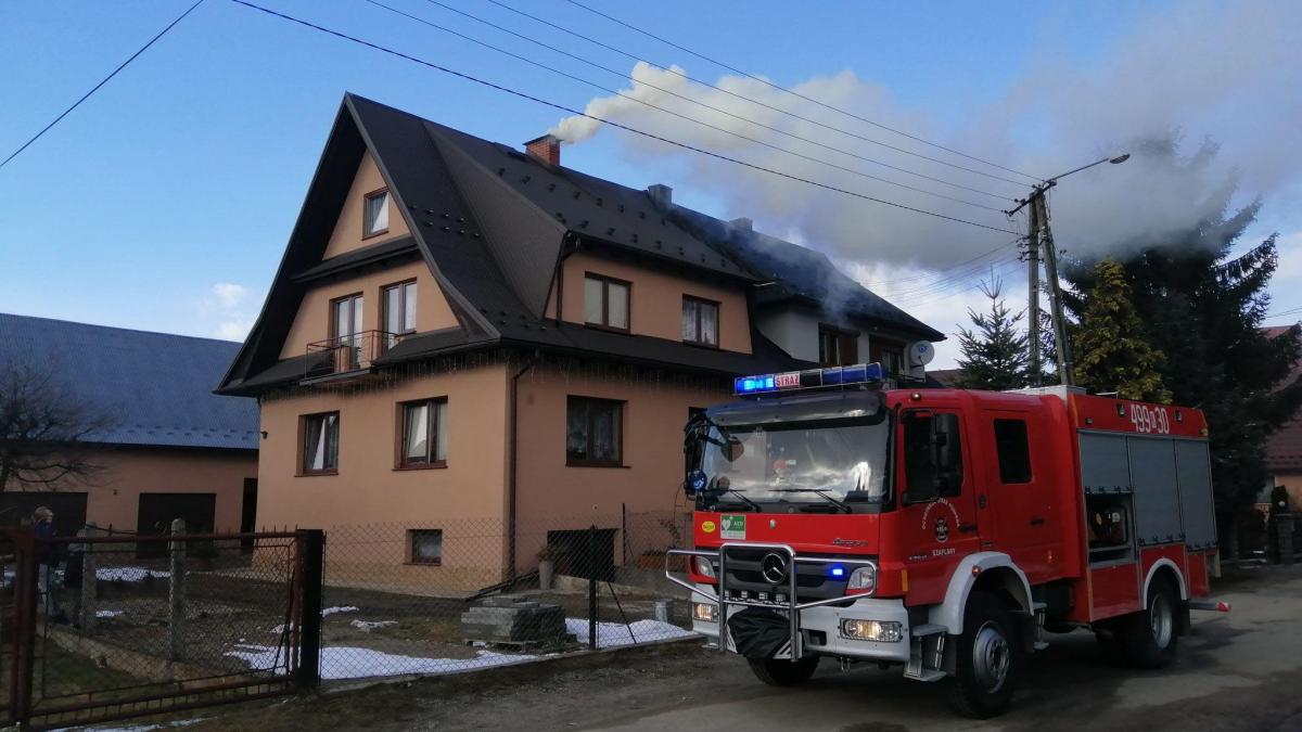 Pożar w przewodzie kominowym (zdjęcia)