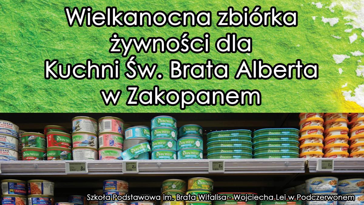 Wielkanocna zbiórka żywności dla Kuchni Św. Brata Alberta w Zakopanem