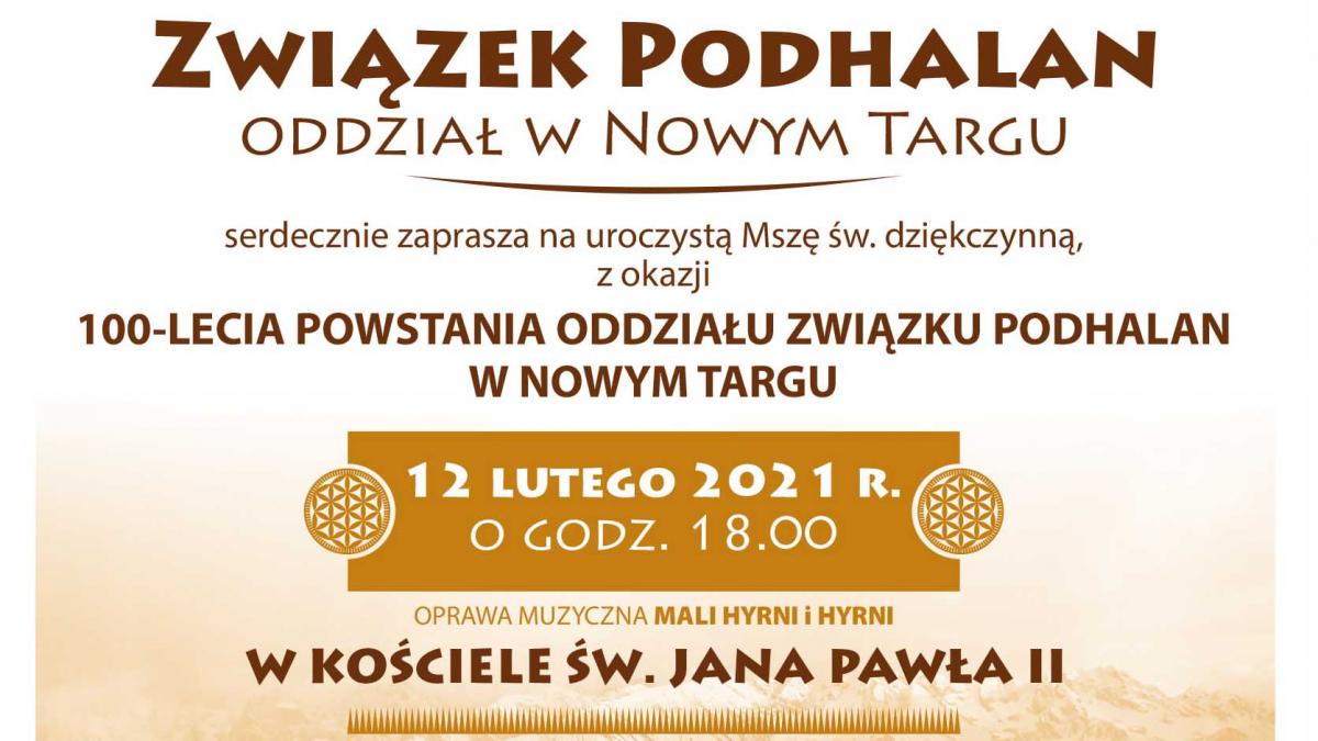 Rozpoczynają się obchody 100-lecia powstania Oddziału Związku Podhalan w Nowym Targu - wydarzenie pod patronatem prezydenta RP Andrzeja Dudy