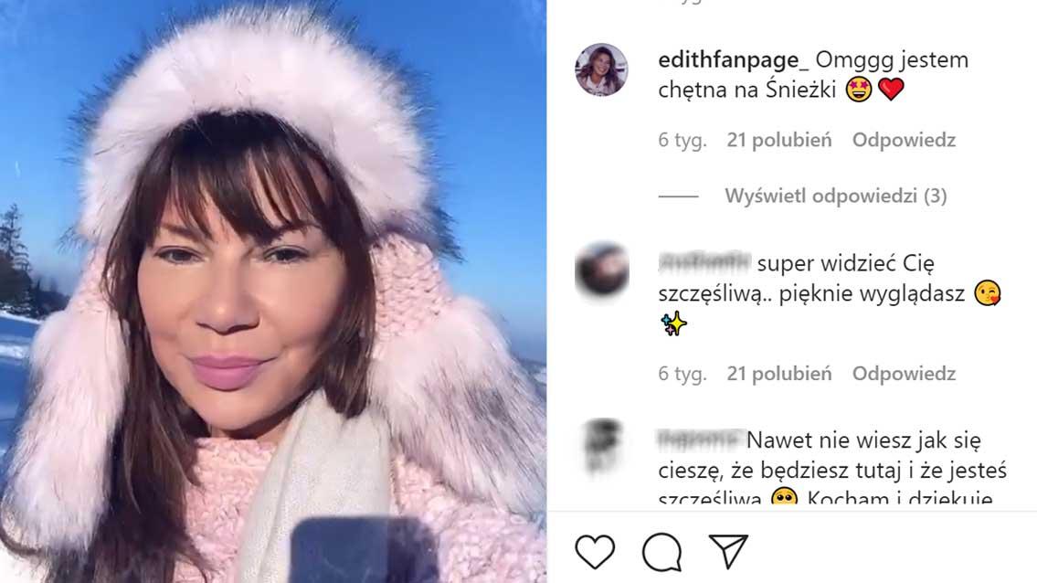 Dramat Edyty Górniak - spadł śnieg i sąsiedzi muszą jej pomagać