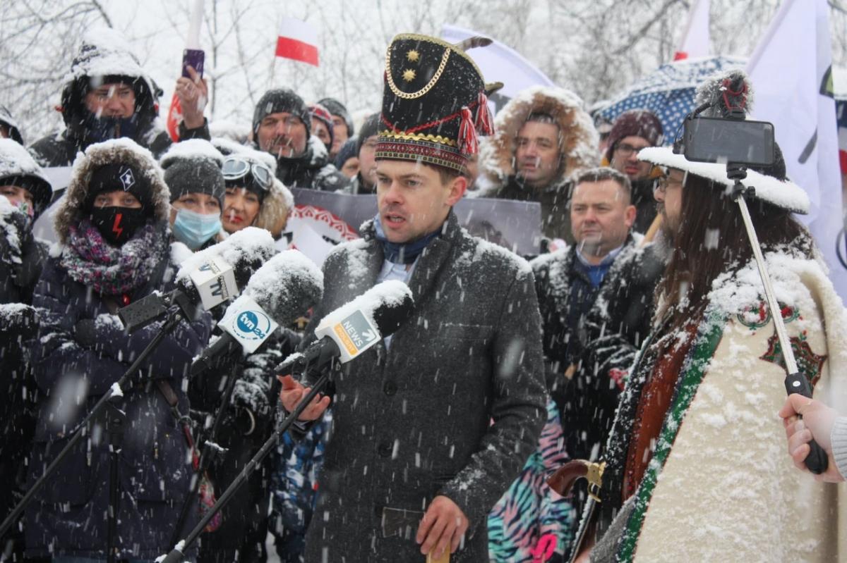 Michał Kołodziejczak z Agrounii popiera Góralskie Veto (zdjęcia i film)