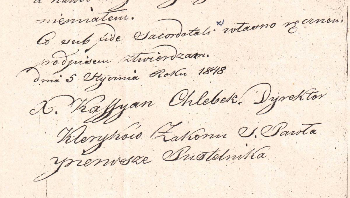 O. Kasjan Chlebek OSPPE, Czarnodunajczanin na Jasnej Górze - Podprzeor i Spowiednik Apostolski - 6.X.1799 - 12.XI.1874
