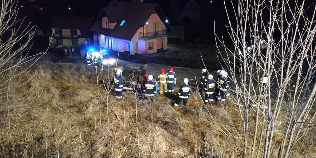 Policja podała szczegóły dachowania w Kluszkowcach (zdjecia)