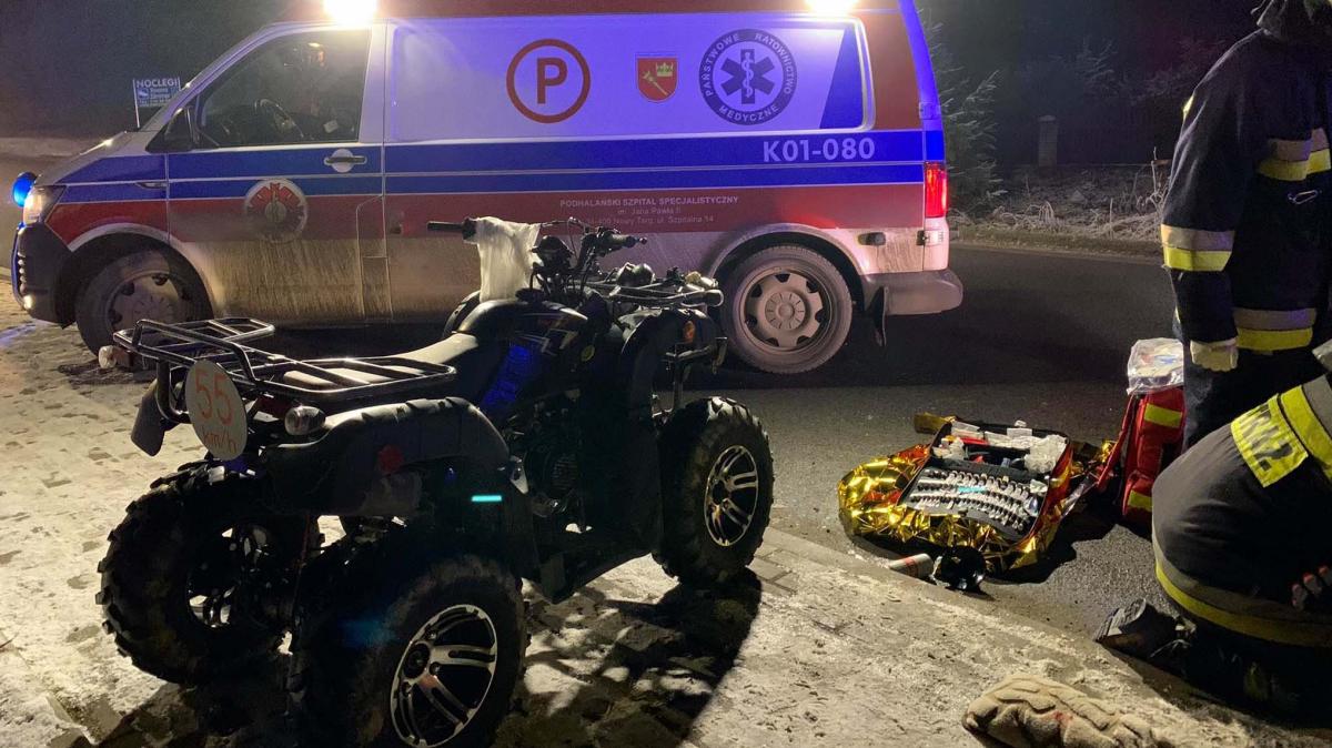 Alkohol we krwi kierowcy - policja podaje szczegóły wypadku z udziałem quada