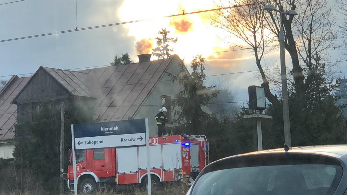 Pożar sadz w Szaflarach (zdjęcia)