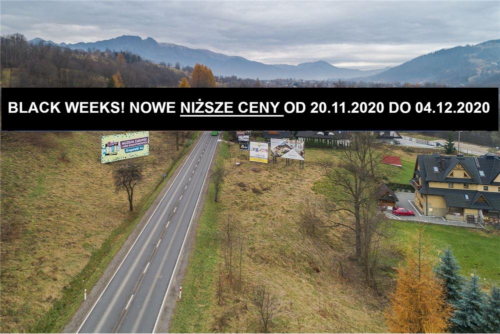 Do sprzedaży działka przy zakopiance, na wjeździe do Zakopanego - BLACK WEEKS! Nowe niższe ceny od 20.11.2020 od 04.12.2020