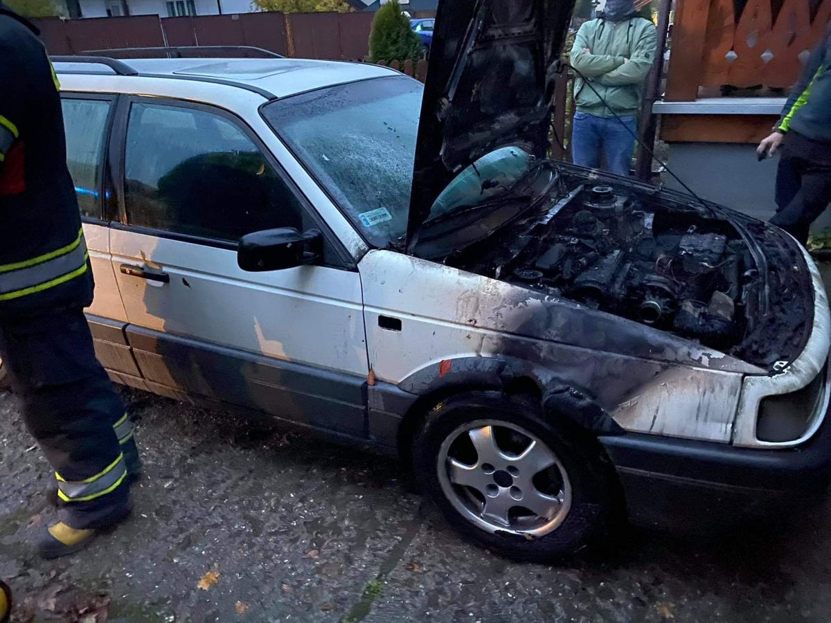 Pożar samochodu w Szczawnicy (zdjęcia)