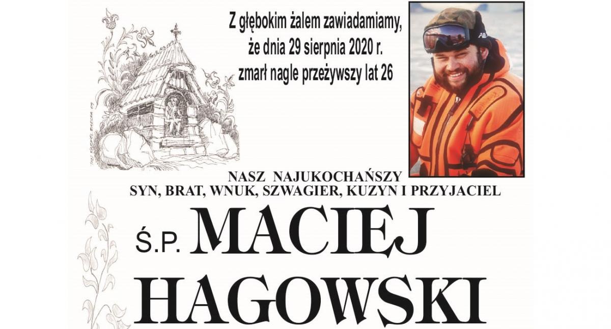 Ratownik medyczny Maciej Hagowski spocznie na cmentarzu na Harendzie