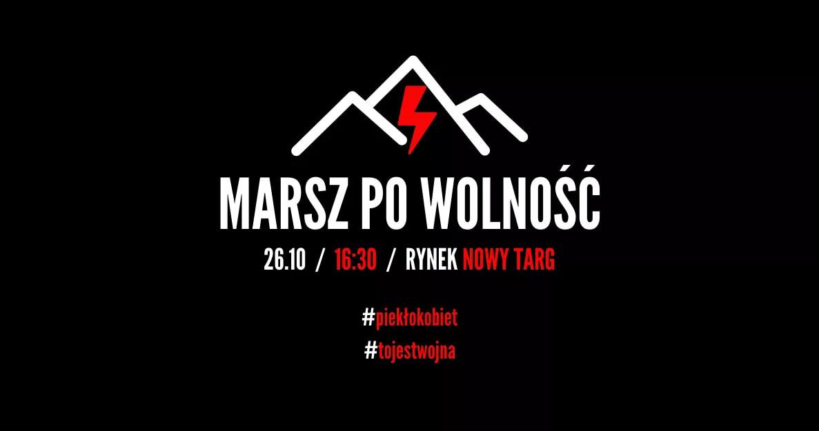 Będą także protestować w Nowym Targu przeciwko obecnej sytuacji - 