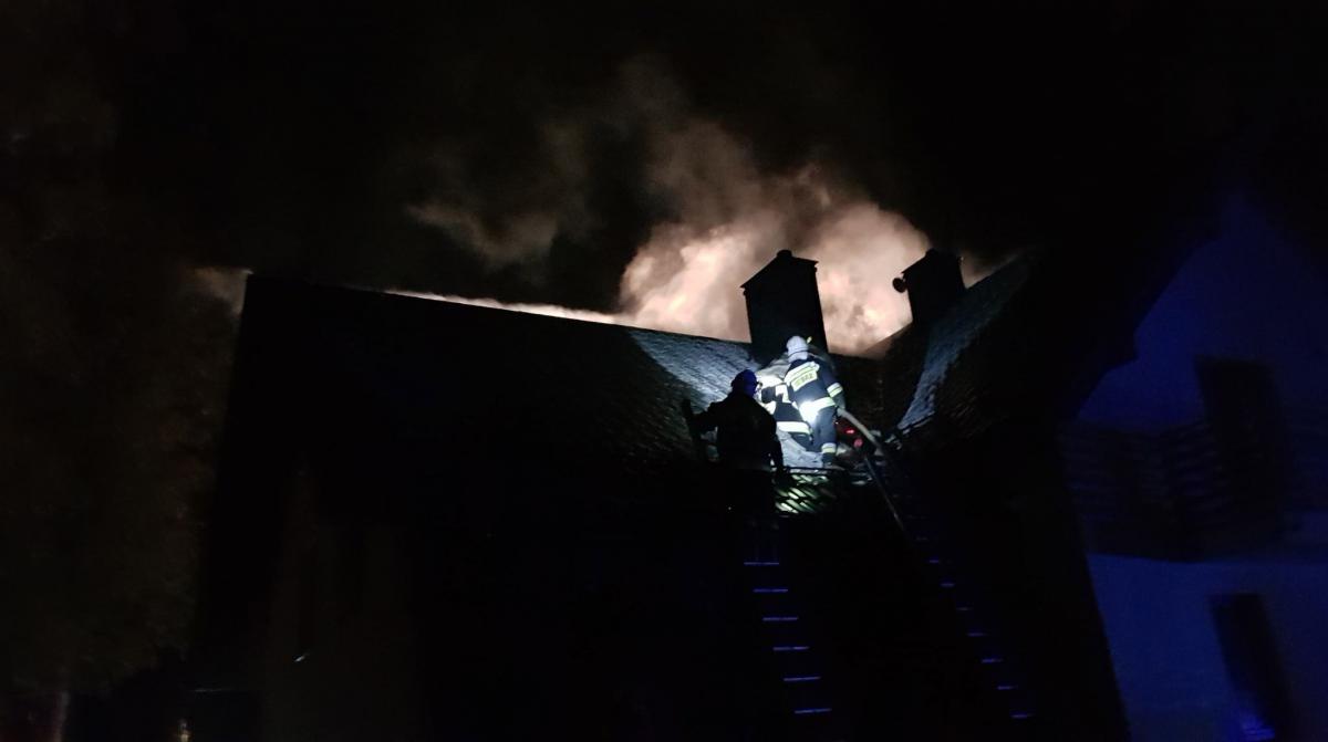 Pożar w Rokicinach Podhalańskich (zdjęcia)