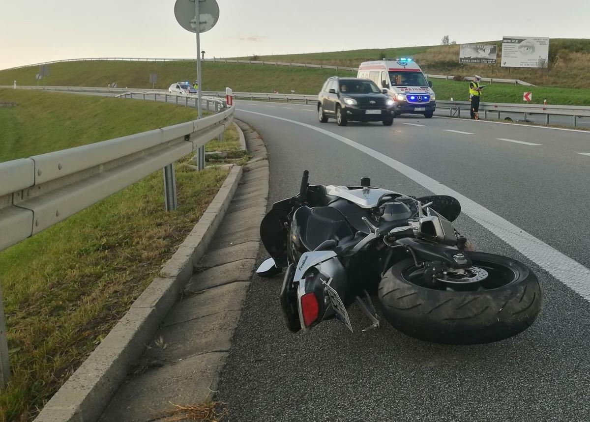 Śmierć motocyklisty na zakopiance (zdjęcia)