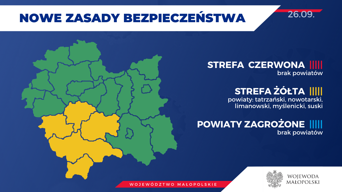Nowe obostrzenia w strefach żółtych i czerwonych