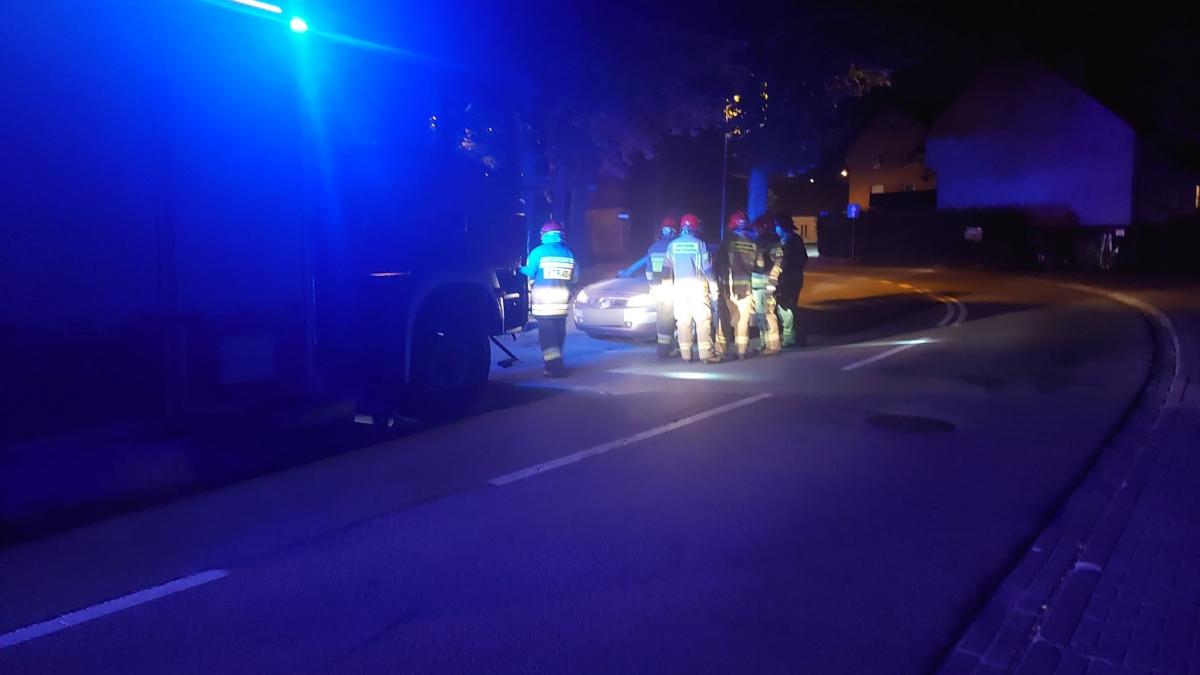 Pożar samochodu w Nowym Targu Na Równi