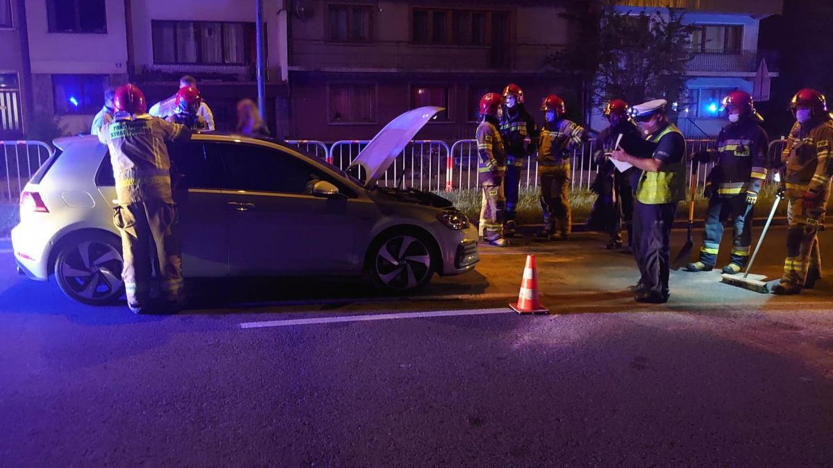 Zderzenie trzech samochodów w Nowym Targu (zdjęcia)