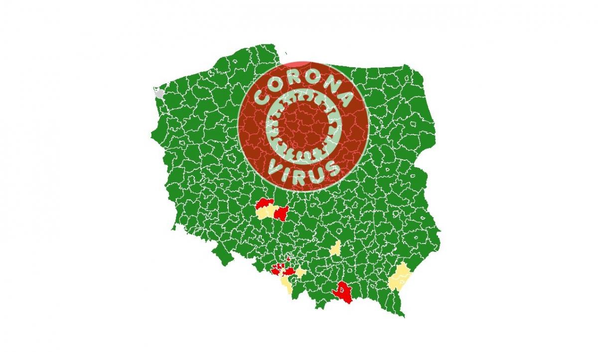Nowe obostrzenia, COVID dzieli Polskę na powiaty zielone, żółte i czerwone. Nowotarski zielony, ale nowosądecki czerwony