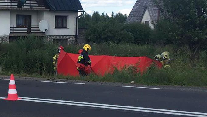 Koń wskoczył pod samochód i został ciężko ranny - groźny wypadek w Białce Tatrzańskiej (zdjęcia)