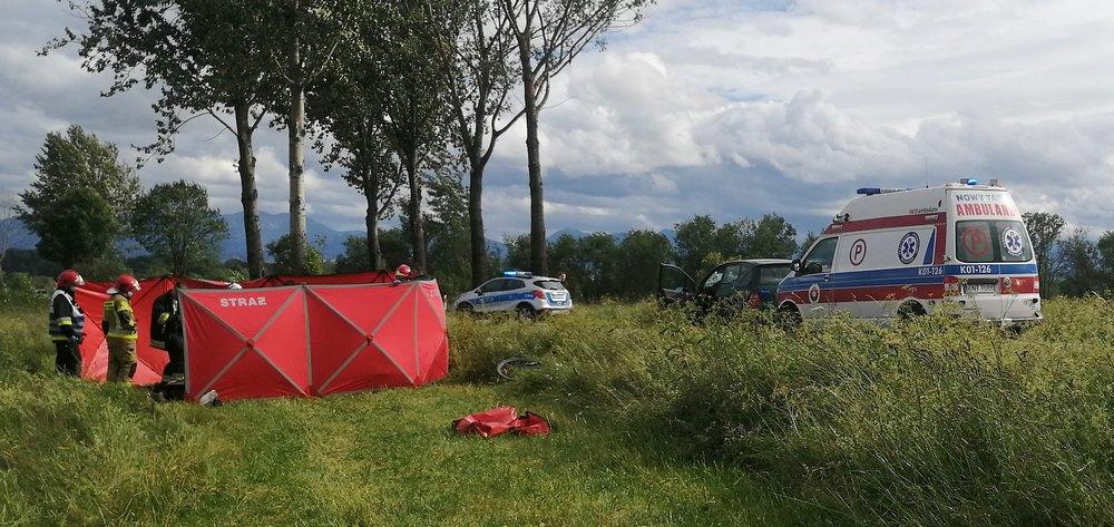 Tragiczny finał wypadku rowerzysty w Czarnym Dunajcu - 16-latek zmarł w szpitalu