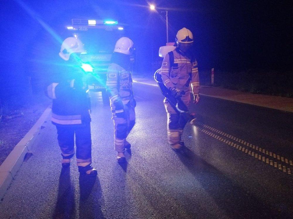 Strażacy usunęli plamę oleju na drodze w Podczerwonem i Koniówce (zdjęcia)