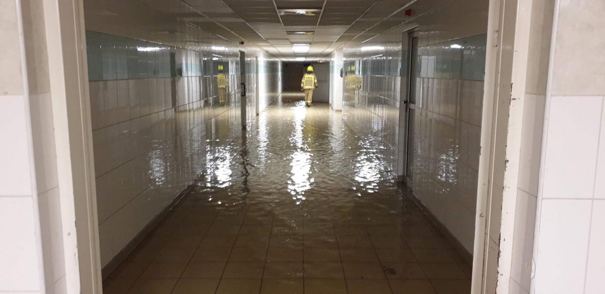 Szpital pod wodą - jeden z poziomów zalany