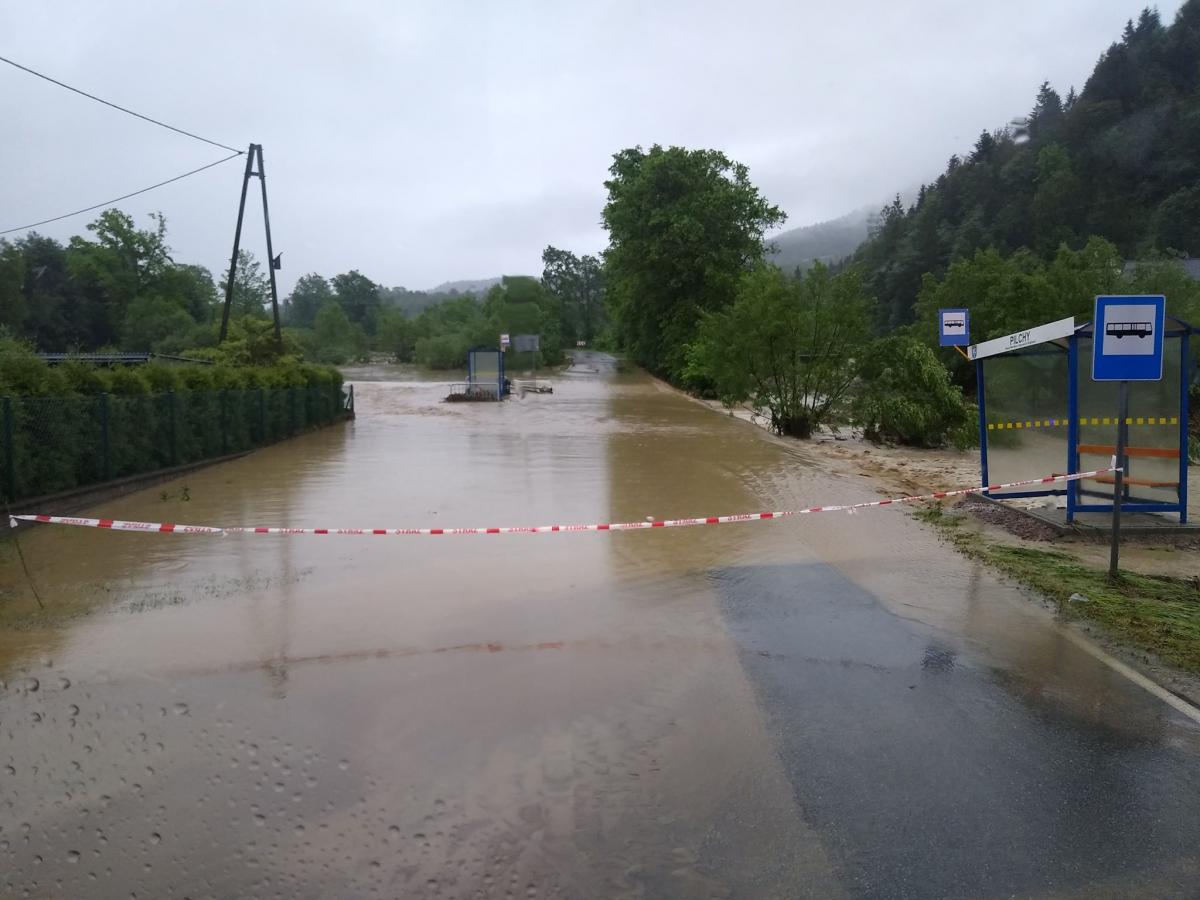 Alarm przeciwpowodziowy na terenie powiatu limanowskiego