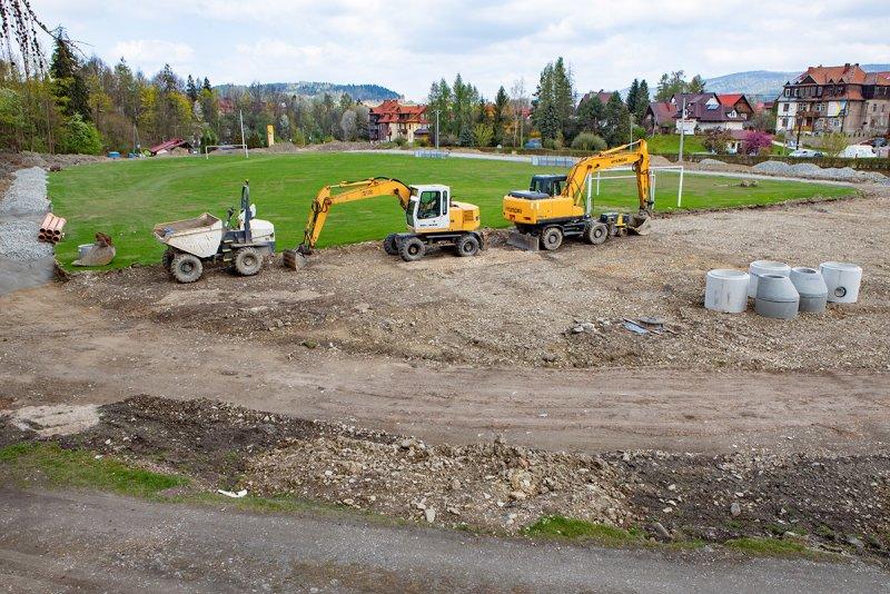 Trwa modernizacja stadionu w Rabce-Zdroju