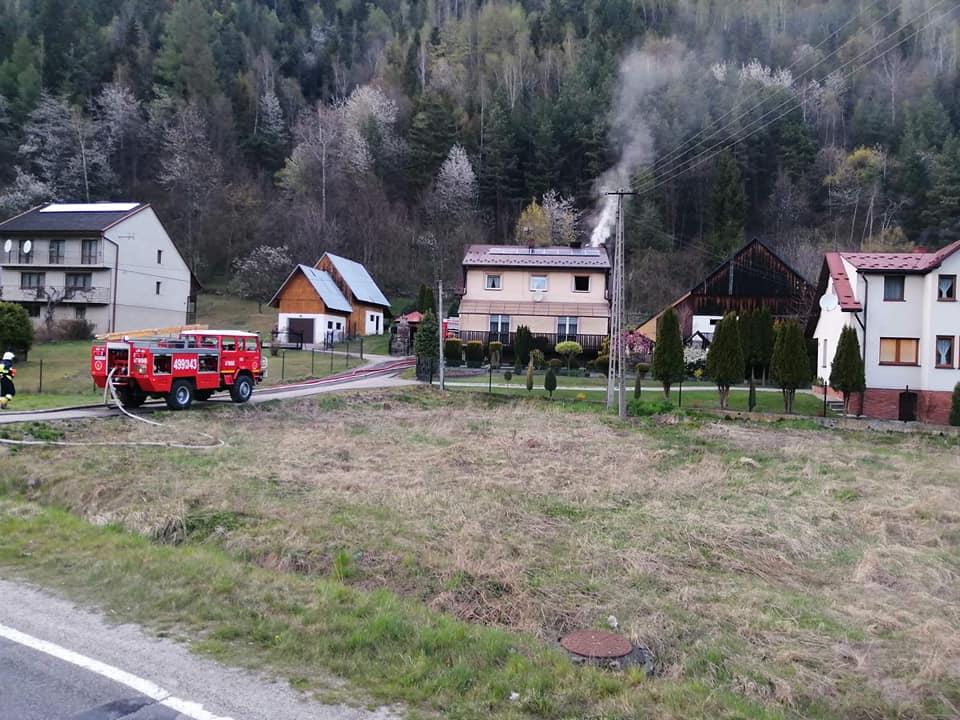 Pożar w Ochotnicy Dolnej (zdjęcia)
