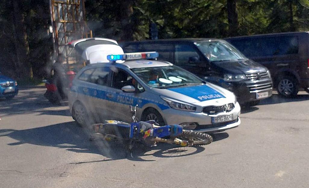 Policyjny pościg za crossem z Harendy do Kościeliska (zdjęcia)