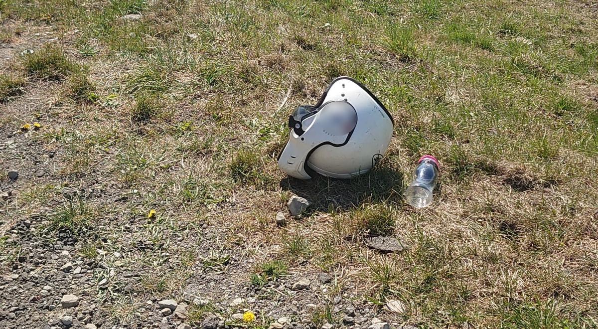 Motocyklista potrzebował pomocy ratowników medycznych (zdjęcia)