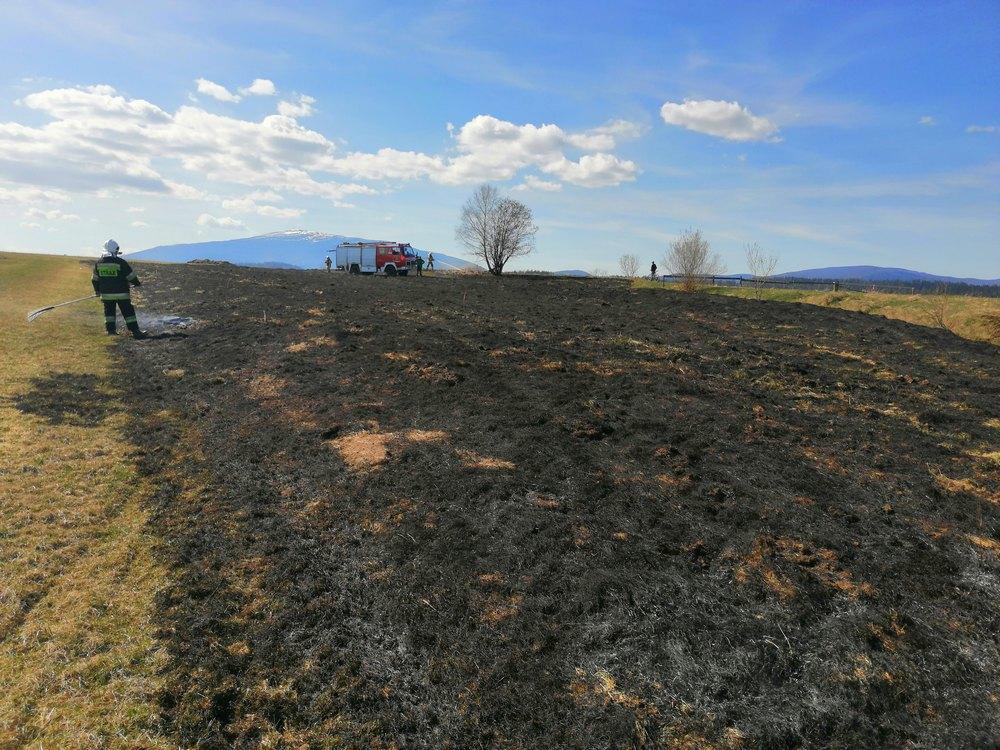 Pożar z pięknym widokiem na Babią Górę i Tatry (zdjęcia)