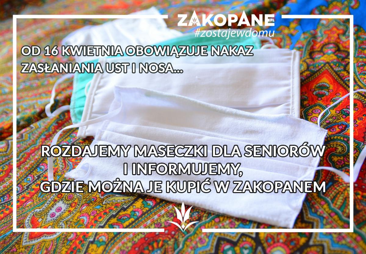 Zakopane. Maseczki dla seniorów