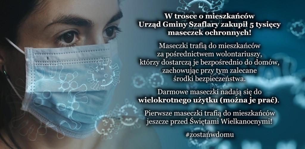 Darmowe maseczki dla mieszkańców gminy Szaflary
