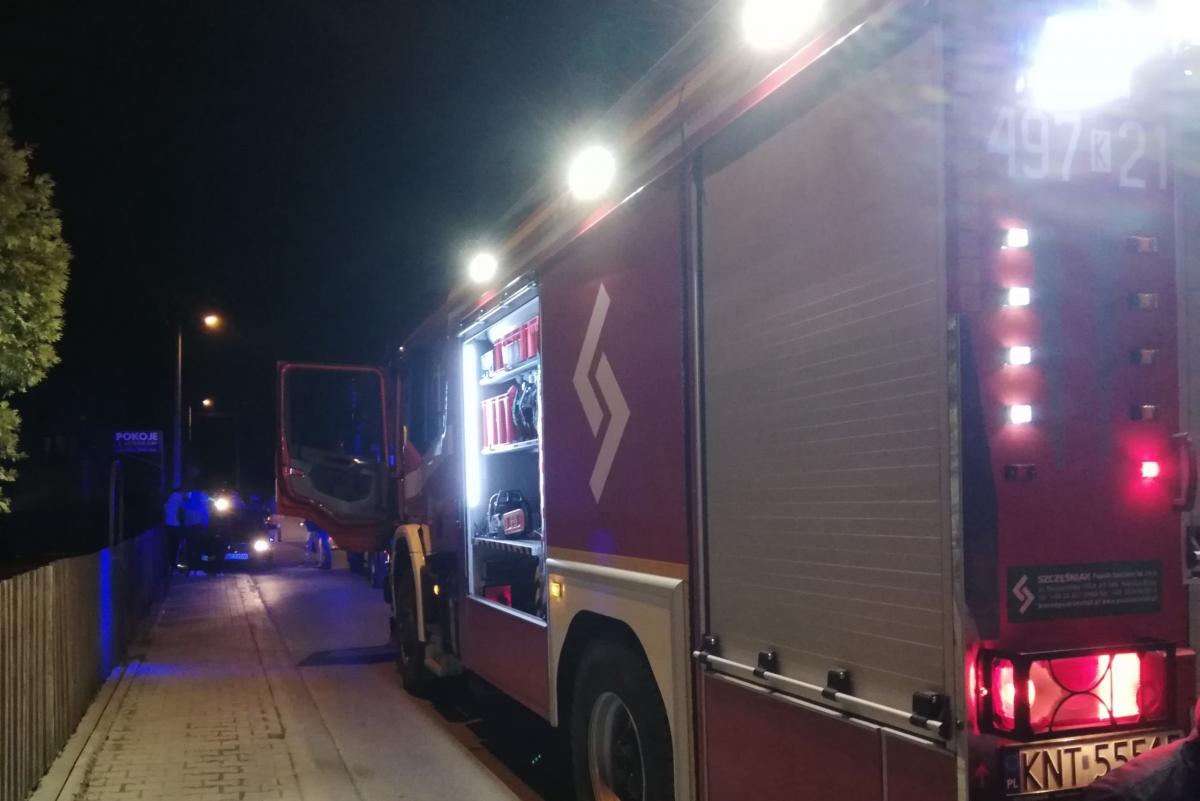 Zderzenie samochodów osobowych w Czorsztynie