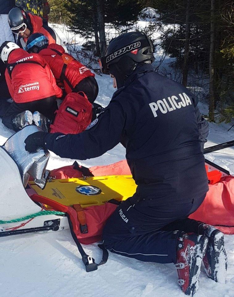 Pracowity dzień patrolu narciarskiego na stokach Małe Ciche i Suche Ski (zdjecia)