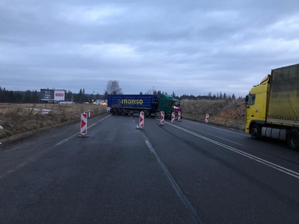 Rozszerza się protest Unii Słowackich Przewoźników. (zdjęcia)