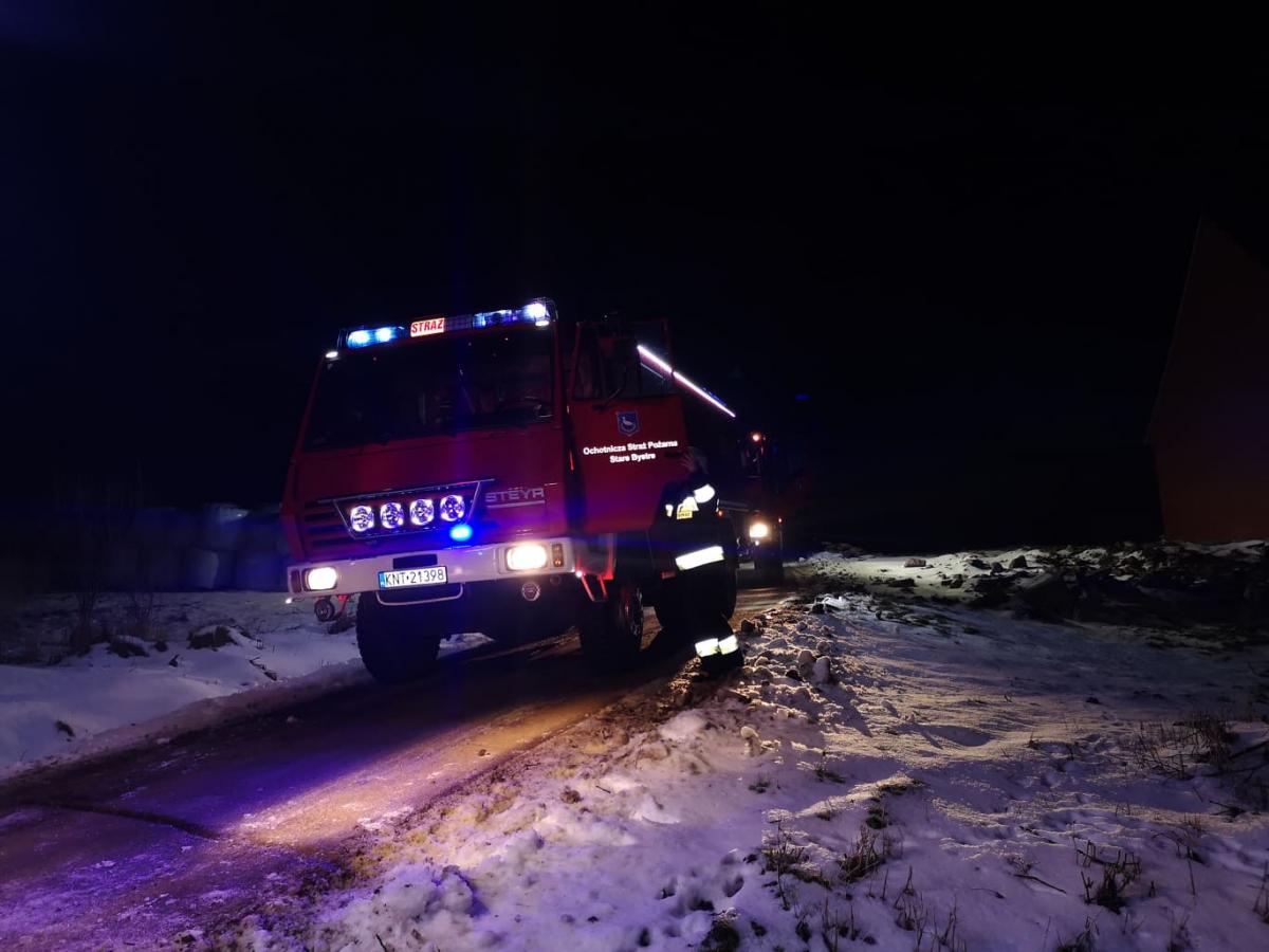 Pożar sadz w Starem Bystrem (zdjęć)