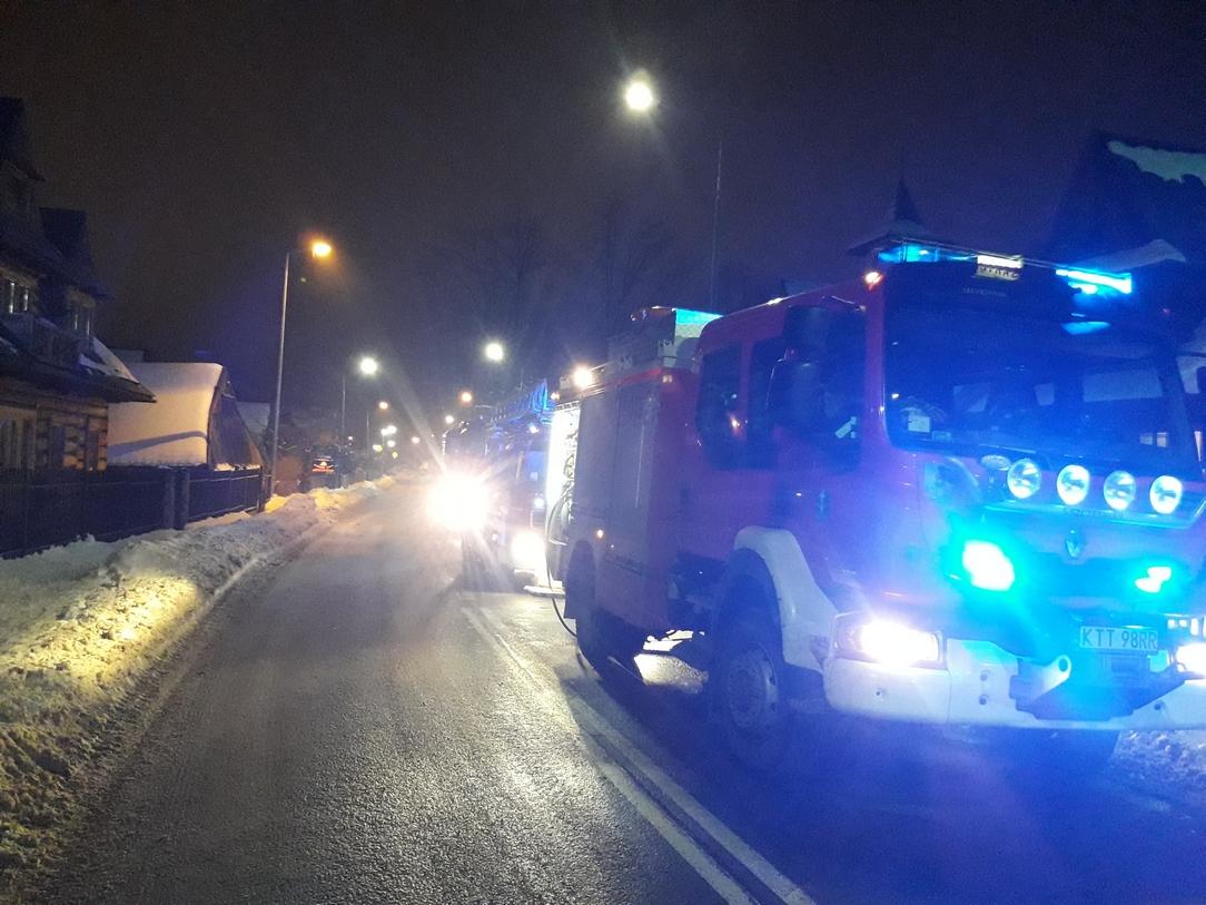 Pożar domu na ul. Kościeliskiej w Zakopanem (zdjęcia)